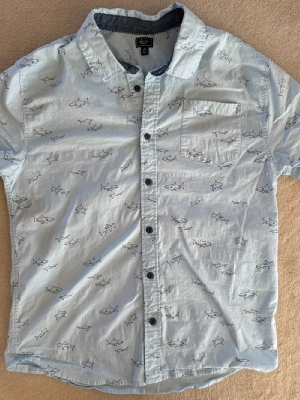 Bixby Nomad button down shark shirt YXL